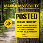 Posted Sign     No Hunting No Trespassing 11 X 11 Inch  Yellow Private Property   