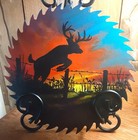 White Tail Deer Dusk Silhouette Hand Panted Saw Blade 7 1 4     local Artist