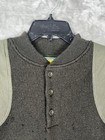 Cabelas Sweater Mens 2xl Wool Henley Green Windstopper Hunting Shoulder Patch