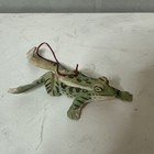 Vintage Carved Wood Frog Ornament