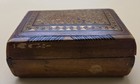 Vintage Mother Of Pearl Inlay Jewelry Trinket Hinged Box  vmp1 