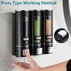 Shampoo And Conditioner Dispenser shower Shampoo Dispenser 3 Chamber 