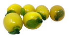 Murano Style Lemons Hand Blown Art Glass 4 5  Life Like Set Of 6 Lot Excellent