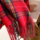 Plaid Scottish Highlands Tartan Pashmina -faux Cashmere Wrap Shawl    brand New
