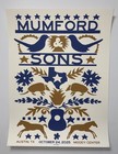 Mumford   Sons Poster Austin Tx Moody Center 10 24 25 Official     d Silkscreen