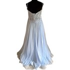 By   By Lace Tulle Formal Gown Womens 19 Light Blue Rhinestone Prom Dress