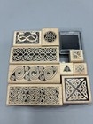 Celtic Irish Rubber Stamp Set 9 Pieces Plus Black Ink Pad Made In Usa