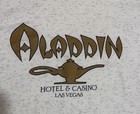 Vintage Aladdin Hotel Casino Las Vegas T Shirt Single Stitch Made Usa Size L