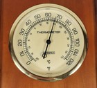 Springfield Instrument Vintage Weather Station Wooden Usa Thermometer Barometer