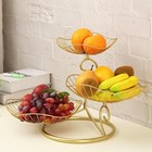  Metal 3-tier Fruit Basket Holder Decorative Fruit Bowl Stand  Gold  type A  