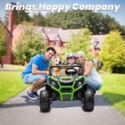 Green 24v Kids Ride On Toy Utv Electric Truck 3 Speed Power Wheels Car W remote
