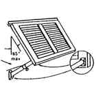 Bahama Shutter Hardware Kit  2 - Telescoping Aluminum Arms  1 - Aluminum Hinge 