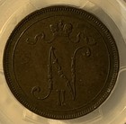 1899 Finland 10 Pennia Pcgs Au 50  Only 1 Graded Higher  Only 440 000 Mtd Km 14