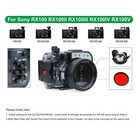 Seafrogs 60m 195ft Underwater Camera Housing Kit For Sony Rx100 i-v  M2 M3 M4 M5