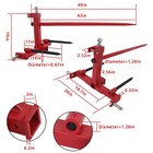 3 Point 49  Hay Bale Spear Trailer Hitch Receiver Cat 1 Tractor Lift Capacity