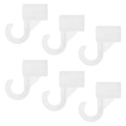 6 Pcs Wardrobe Hanging Rod Closet Hooks Brackets For Chrome Holders
