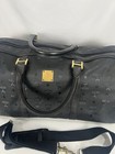 Beautiful Mcm Black Monogram Visetos Duffle Travel Bag Handmade In Germany
