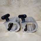 2 Vintage Troy Olympic Barbell Bar Collars Weight  Lifting 