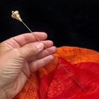 Victorian Antique Hat Pin Gold Filled Gf Head Fancy Scroll Repousse Design