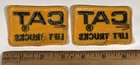 Vintage Lot Of 2 Cat Lift Truck Logo Patch Caterpillar Tractors