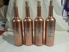 Decorative Wine Bottle Sets Love Hope    lot Of 4 Bottles  Housewarming - Home