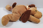 Vintage 1994 Ty Pillow Pals 14  Plush Brown Woof Puppy Dog Style 3003