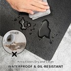 Vinyl Floor Mat For Home  Black Waterproof Area Mat For Under Dining Room 