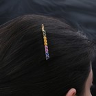 3 12 Ct Natural Multi Sapphire Hair Clip Accessory 18k Yellow Solid Gold Jewelry