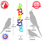 Bonka Bird Toys 3638 Small Z Link Multiple Use Durable Plastic Parrot Cage Toy
