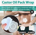 100 Pcs Castor Oil Patches For Belly Button  Self-adhesive Disposable Empty Cast