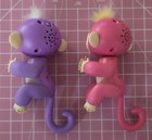 2 Wowwee Fingerlings Monkey Interactive Toys Purple And Pink Working 