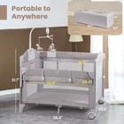 Baby Bassinets Bedside Sleeper  4 In 1 Portable Bedside Crib W mattress  Diaper