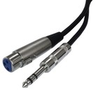 New Premium 25ft Foot 3pin Xlr Female To 1 4  Stereo Mic Microphone Cable Cord