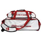 Vise White red 3 Ball Tote Bowling Bag With Shoe Bag  
