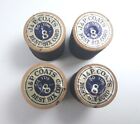 Vintage J p Coats Thread Lot 4 Black Best Six Cord   8 Made In Usa Wood Spool