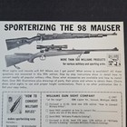1967 Williams Gun Sight Co 98 Mauser Vintage Print Ad Sporterizing Military