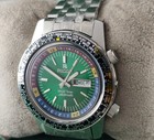 Vintage Ricoh World Time Gmt Automatic Day date Recently Service Men s Watch