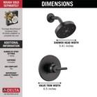 Delta Trinsic Monitor 14 Series Shower Trim Matte Black-certified Refurbished