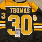 Tim Thomas Boston Bruins Autographed Signed Black Style Jersey Xl Coa jsa