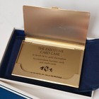 Vintage Reed   Barton Gold  Tone With Stripes - Silverplate Business Card Holder