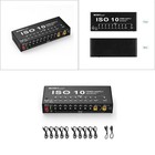 Mosky  10 Outputs Guitar Effect Pedal Board Power Supply 9v 12v 18v Cables Usa