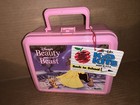 Vintage Disney   s Beauty And The Beast Aladdin Pink Lunch Box With Thermos New