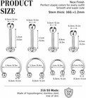 Lip Rings 32pcs Labret Jewelry Monroe Lip Barbell Ring Snake Bite Piercing Jewel