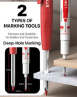 Carpenter Pencils Set With Sharpener   26 Refills Deep Hole Marker