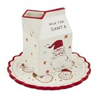  Cookies For Santa Set  Platter 6 1 2  Dia   Carton 4 1 2  X 3  