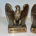 Vtg 1776 Eagle Bookends Heavy Brass Philadelphia Manufacturing Pmc