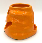 Halloween Ceramic Candle Holder Smiley Pumpkin Ghost Face Boo Spirit Glazed