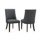 Adler Dining Chair Espresso Grey Set Of Two
