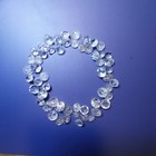 Nice  Lot Of 50 Count  Small Clear  Vintage Glass  Buttons Self Shank