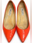 Jimmy Choo Orange Patent Leather Pointed Toe Flats Eu 38 Made In Italy